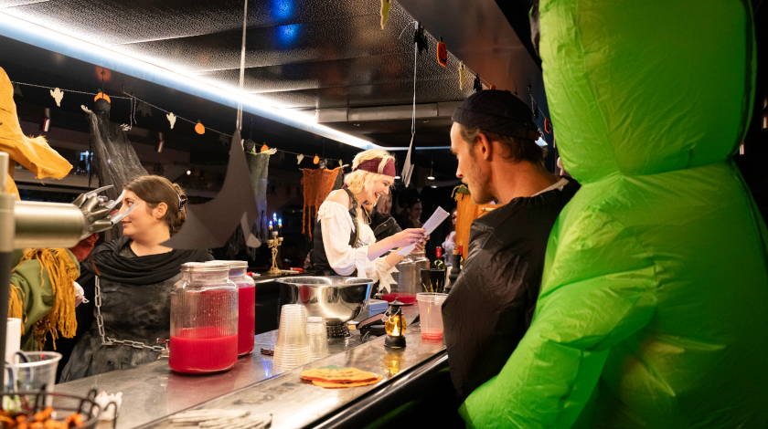 Warm atmosphere on board an evening cruise on the Seine