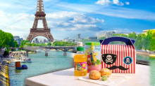 Christmas snack for children served during a cruise on the Seine in Paris