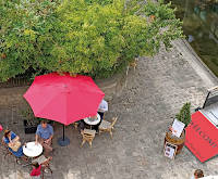 Terrasse parisienne - vue du pont